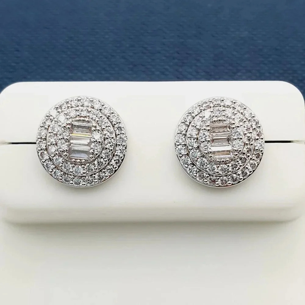 925 Sterling Silver Plated CZ Earrings, EVBRS570